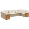 VidaXL Salon de Jardin avec Coussins 10 pcs, Canapés de Terrasse, Ensemble de Meubles de Patio, Mobilier d'Extérieur, Beige 3228004