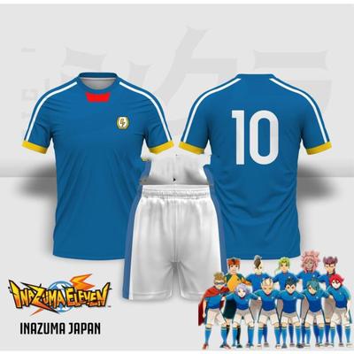 Anime Inazuma Eleven Kaio Cosplay T-shirt Shorts Sets 3D Blaze 10 Print Kids Football Jersey Outdoor Men Women Sport Soccer Suit