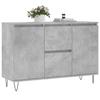 VidaXL Buffet, Armoire Latérale avec Pieds, Meuble de Rangement, Organisateur de Salon Salle de Séjour Intérieur, Gris Béton 827208