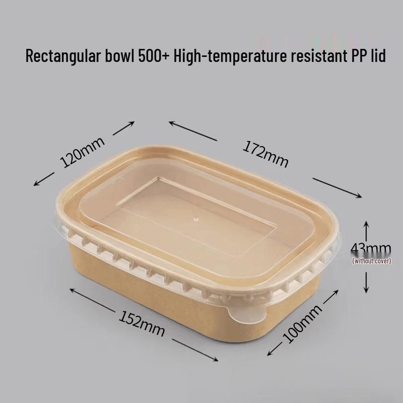 Disposable Kraft Paper Takeaway Food Container
