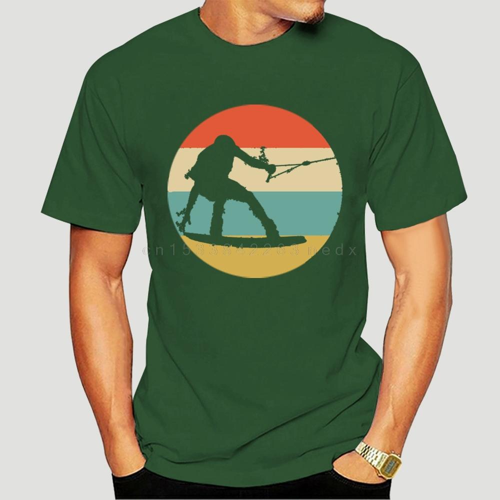 Unisex Wakeboarding Shirt Retro Wakeboarder Icon TShirt For Youth MiddleAge Old Age Tee Shirt0257D