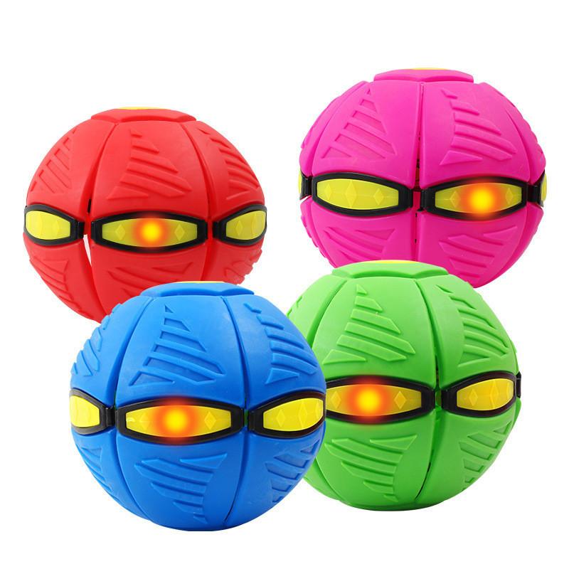New Arrival Flashing Disc Ball Toy Elastic Bouncing Ball For Stress Relief Parent-child Interaction Plastic Material 25*25*5 Spec