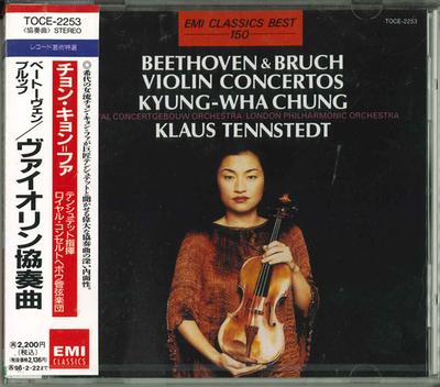CD JUNG KYUNG-WHA, BEETHOVEN, U.A.. - Beethoven & Bruch: Violinkonzert TOCE2253 Japan ObiKlassik Gebraucht