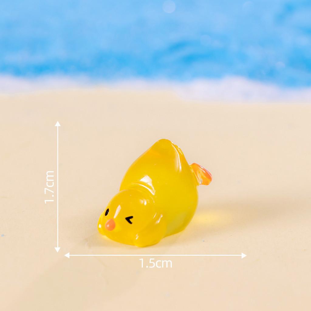 Luminous Landscape Micro Duck Resin Ornament Gardening Desktop Accessories Mini