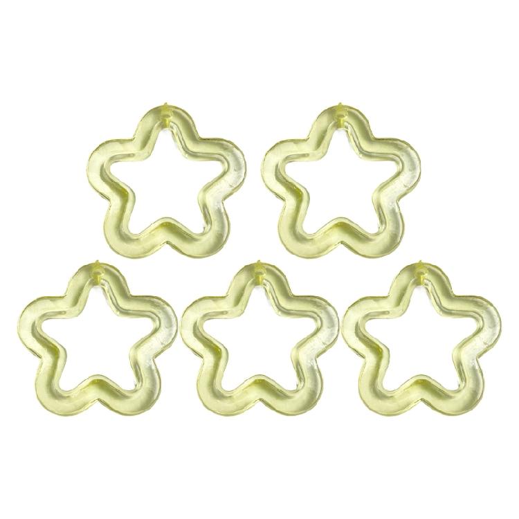 5pcs Hollow Flower Charm Pendant for DIY Earring Necklaces Jewelry Making Beads жёлтый