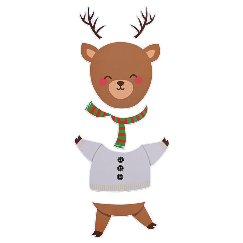 hot! Christmas Refrigerator Decorations Reflective Santa Snowman Magnets Xmas Holiday Garage Fridge Decor