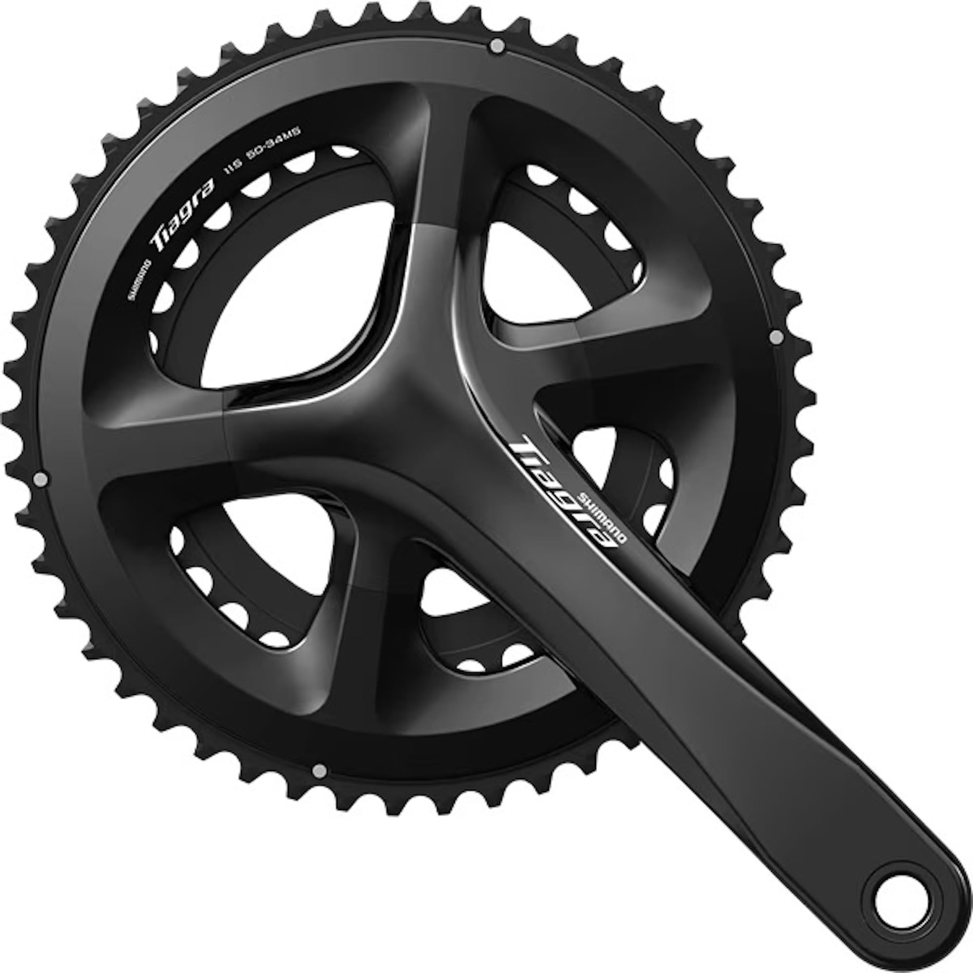 

Shimano TIAGRA Crankset CRANKSET mm Black parts not no EFCR4000AX04 FC-R4000 2-PIECE 11-Speed 165.0 50-34T (BB included, CG) чёрный