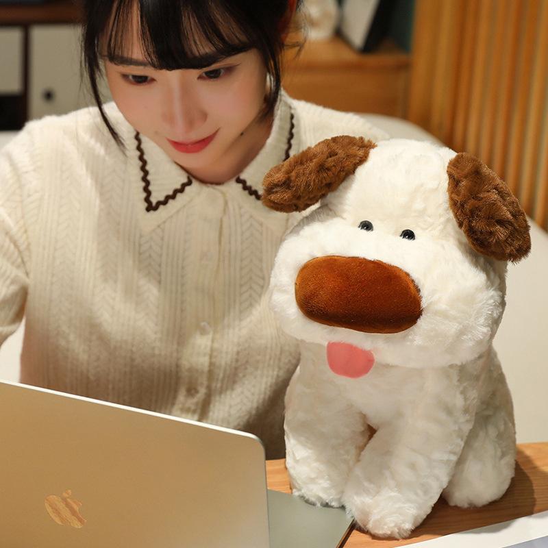 Sitting Puppy Dog Doll Plush Toy Teddy Dog Doll Children's Accompaniment Soothing Pillow Muppet Doll