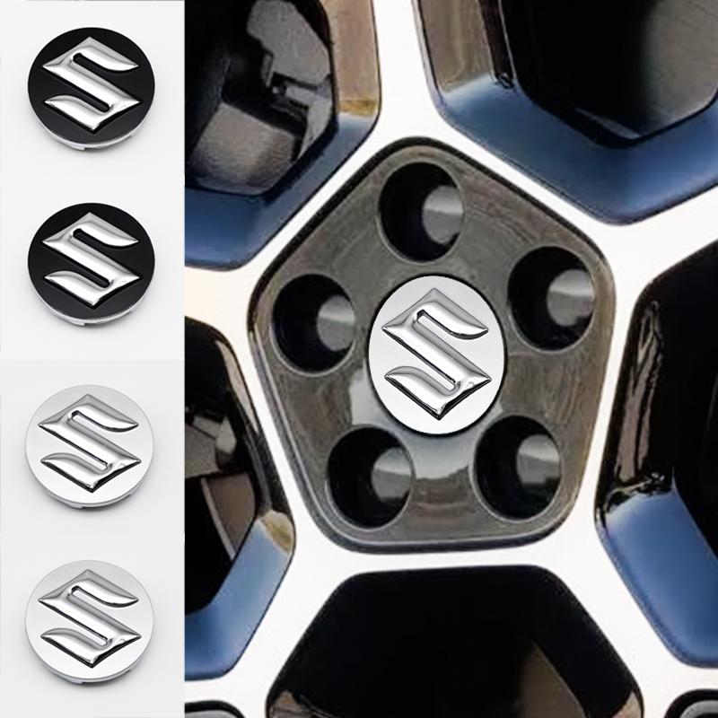 4 Stück 54mm ABS Auto Radnabenkappen Abdeckung Emblem Plakette Ersatz für Suzuki Swift SX4 Alto DZire Ignis Grand Vitara Dekor