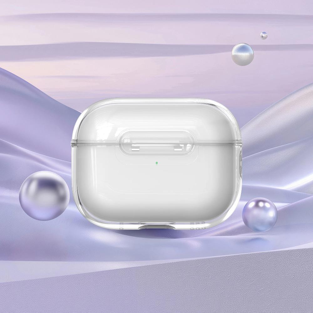 Модный прозрачный кейс с блестками для наушников Apple Airpods 4 Pro 2 Pro 3, противоударный защитный чехол For Airpods 4 чистый