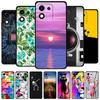 Handyhülle Für Huawei Honor X70i Schwarz Minimalistisch TPU Weiches Silikon Kratzfest Tech-Stil Bumper Stoßfest Fundas Rückseite