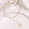 Collana Trendy con Ciondolo a Cuore per Donna - Catena Minimalista per la Clavicola con Chiusura OT per uno Stile alla Moda