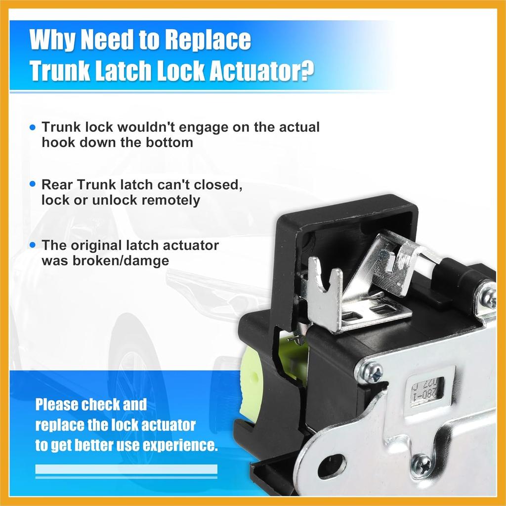 Trunk Latch Lock Actuator 81230-A7030 for Kia Forte Koup 2014-2022 1.6 1.8 2.0 Engine w/Keyless Entry Tailgate Door Latch Lock Actuator Motor Rear