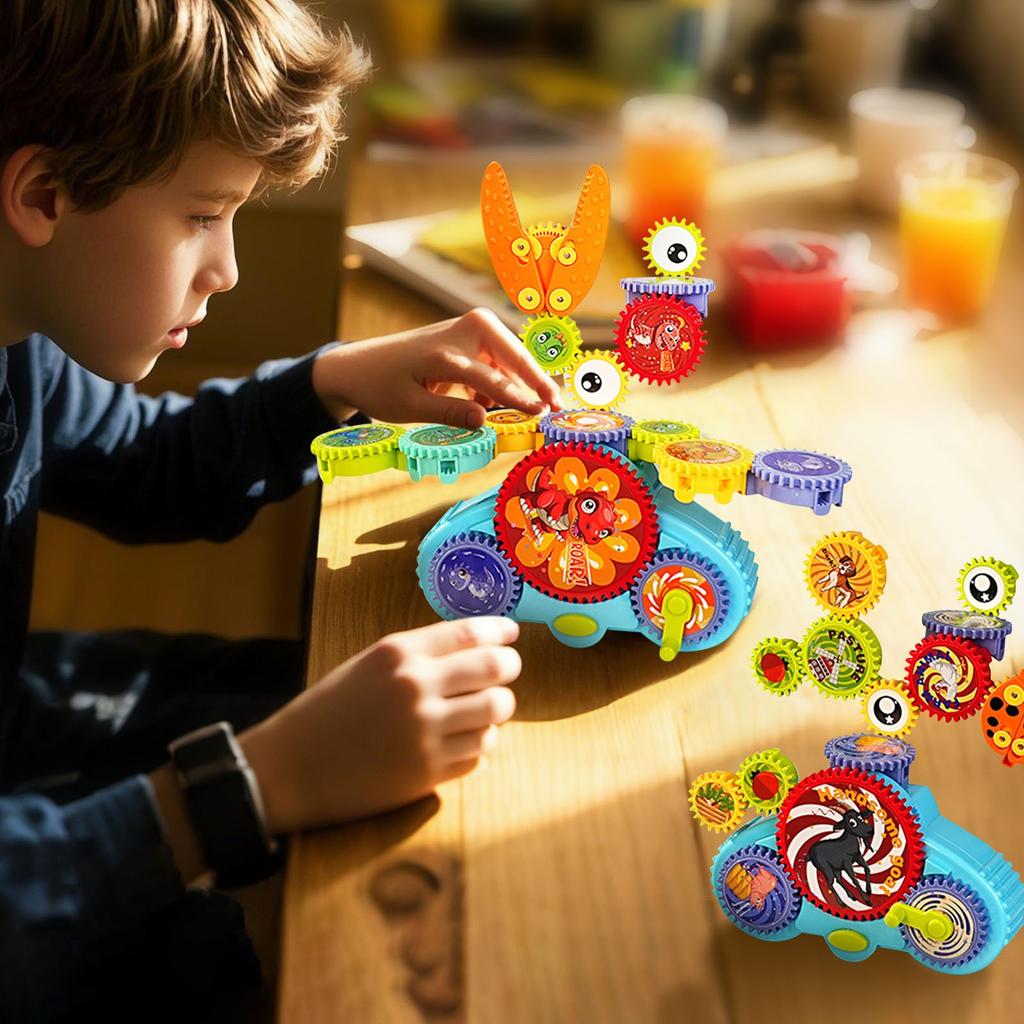 Electric Building Variable Gear Spinning Educational Toys