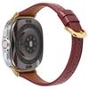 For Samsung Galaxy Watch Ultra 47mm Heart Pattern Embossed Watch Band Cowhide Leather Strap