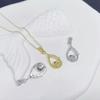 Copper-Plated 18K Gold Water Drop Pearl Pendant DIY Necklace for Women