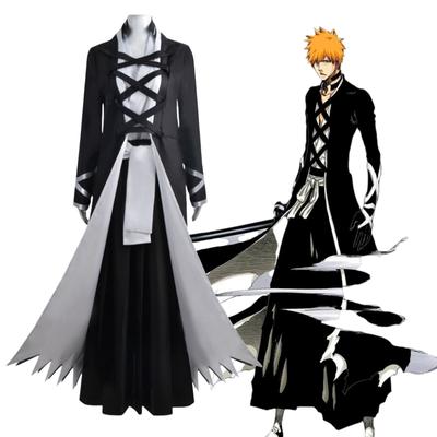 Anime Bleach Tisíciletá krevní válka Kurosaki Ichigo Cosplay Kostýmy Soul Society Shinigami Set Vzhled Zámek Ve Dne Bankai Uniforma