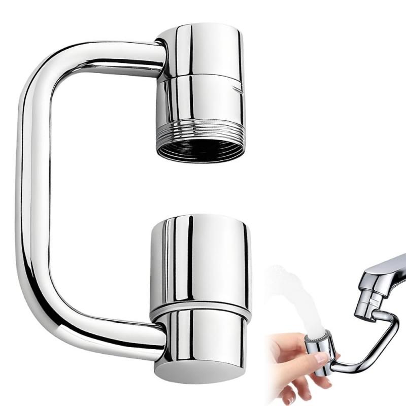 1080 Degree Swivel Stainless Steel Kitchen Faucet Extender Universal Dual Mode Bathroom Sink Accessories with Adapter