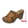 Fashion 2025 New Summer Women Slippers Soft Platform Shoes Ladies Chunky Heels Trendyol Buckle Designer Sandals Woman Slip-on Party Shoe