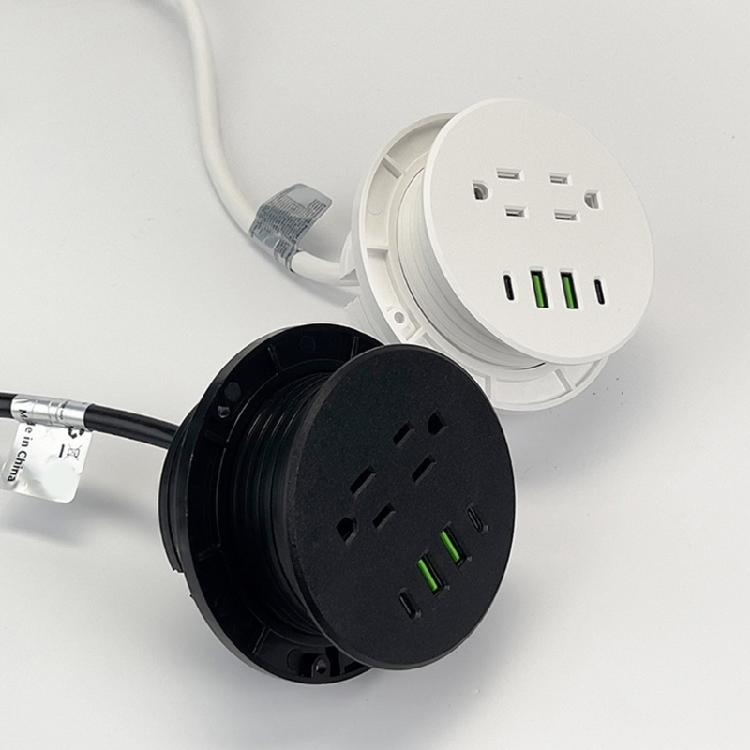 Desk Mounted Power Strips 2AC Outlets 4 USB Port 65W Fast Charging Safety Certifieds Charging Station For Workspaces