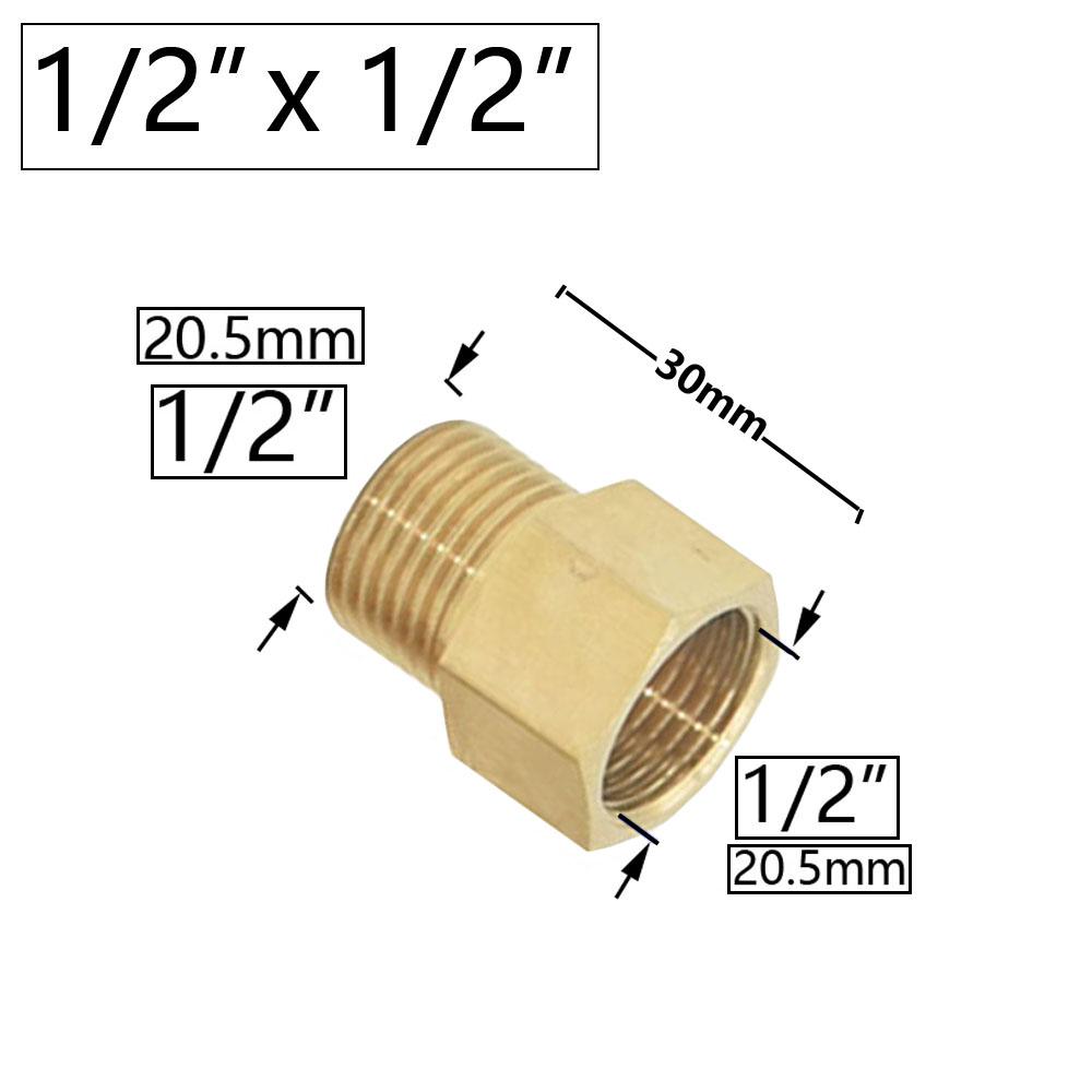 Brass 1/4" 1/2'' 3/4'' 3/8" 1" Male Female Refering Thread Connecter Copper Transition Coupling Adapter Garden Watering Fittings