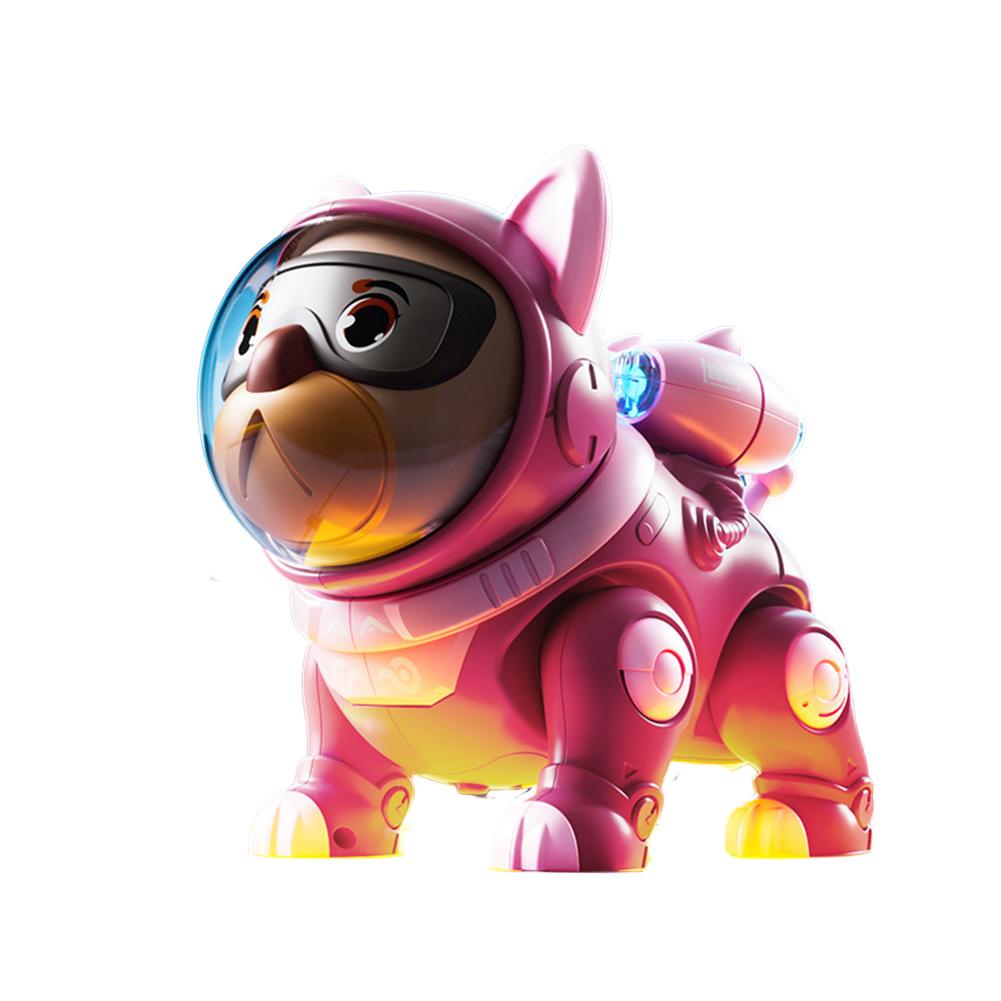 

Робот-собака, собака на пульте управления, робот-собака для детей, программируемый интерактивный робот, поющий, рассказывающий истории, забавная игрушка для детей 4-6 лет розовый
