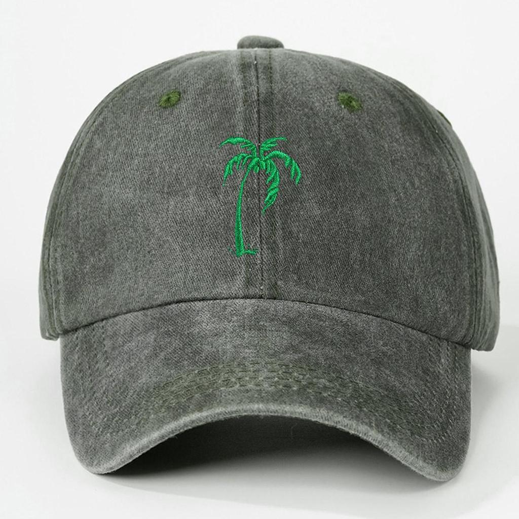 Unisex Coconut Tree Embroidered Baseball Cap - Spring/Summer Sun Protection Hat