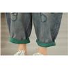 Dimanaf 2025 New Summer Basic Elastic Jeans Pants Women Loose Denim Trousers Big Casual Blue Pants