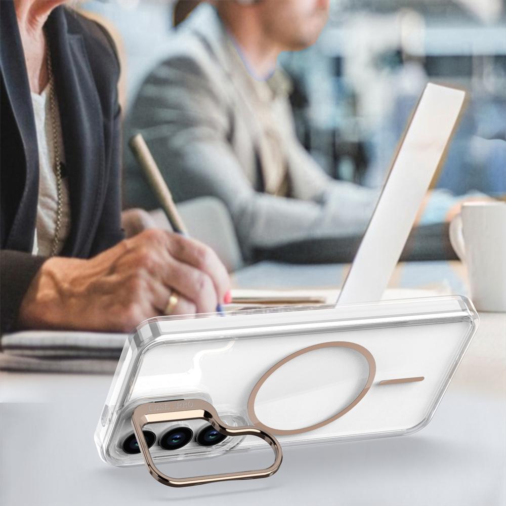 Magsafe Magnetic Wirelesss Charging Case For Samsung Galaxy S25 Edge S24 S23 S22 Ultra Plus Camera Protector Holder Clear Cover