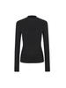 Women's Slimming Long-Sleeve German Velvet T-shirt, Solid Color, Versatile Autumn/Winter Fashion Top with Half-High Collar