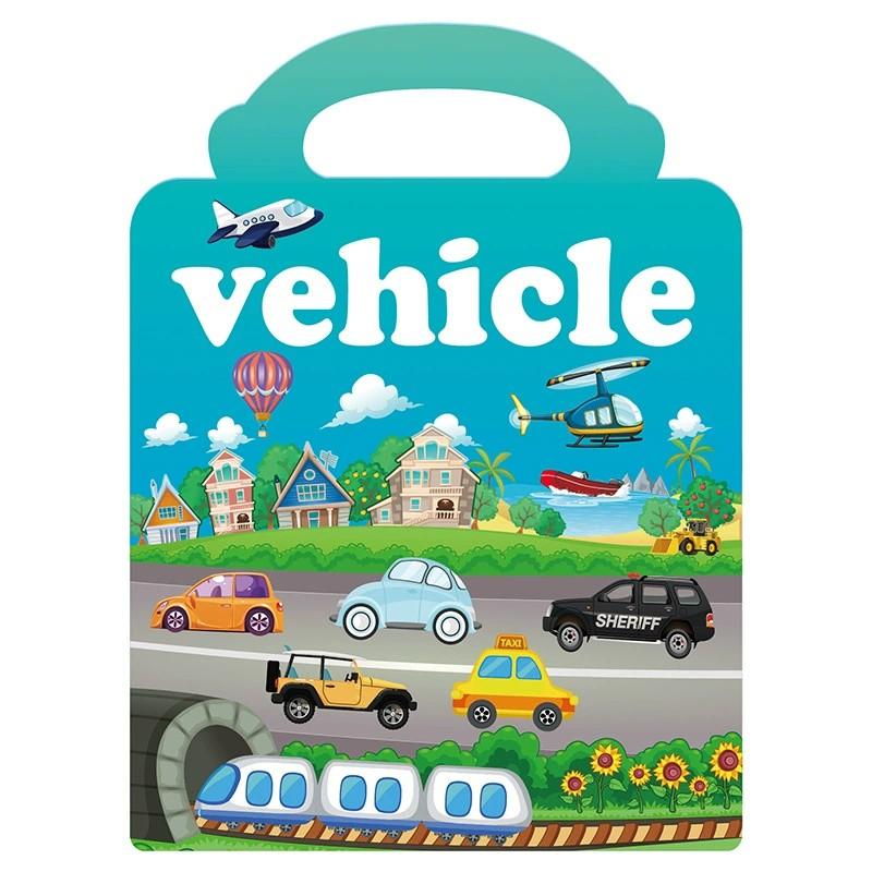 Wiederverwendbares Cartoon-Stickerbuch für Kinder Mehrere Szenarien Cartoon DIY Puzzle Pädagogisches Lernen Klassisches Spielzeug für Kinder 3-6 J.
