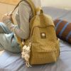 Schultasche Mittelschule Mädchen High School Schüler Japanisches Reisen Campus Vintage Karomuster Rucksack Damen Herbst und Winter Schultasche Leichtgewicht