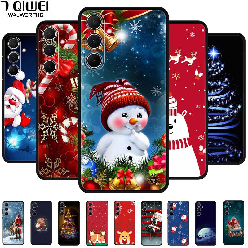 Christmas Phone Case For Samsung A17 5G 2025 Case Soft Black Silicone Bumper For GalaxyA17 17 5G TPU Coque Samsung Galaxy A17 5G