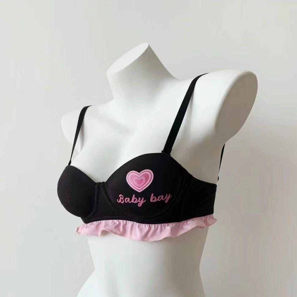 Girls Cute Push Up Bras Sweat Underwear Wireless Lingerie Backless Bras For Women Bras Lace Wide