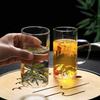 Glass Water Cup, Hot and Cold Green Tea Cup, High Borosilicate Heat-resistant Glass, Straight Tube Guanshan Cup