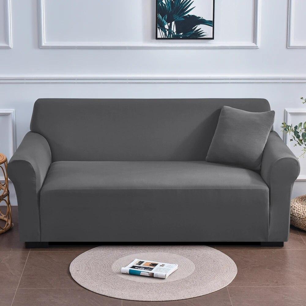 1/2/3/4 Waterproof Elastic Corner Sofa Covers Seats Solid Couch Cover Polyester L Shaped Sofa Slip Protector for Pets and Kids