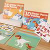 Kids 3d Geometric Collage Handmade Creative Sticker Quiet Book Early Education Puzzle Toy