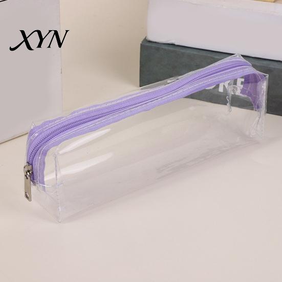 Portable Pen And Ink Holder Clear PVC Pencil Case, Waterproof Stationery Bag for Students, Transparent Tear-resistant Pouch School Exam, Large