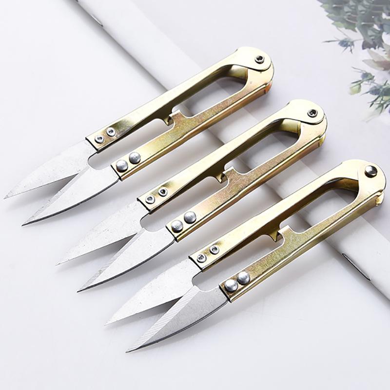 U-shaped Embroidery Scissors V-shaped Household Scissors Cut Thread with Mini Cut Sewing Clothing Cross-stitch Scissors Yarn Scissors