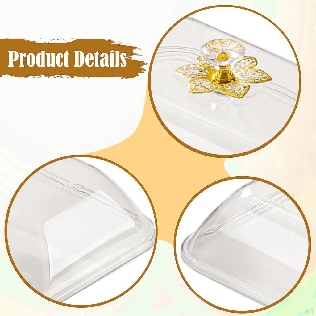 Cake Cover Food Rectangular Reusable with Handle Sturdy Lightweight Dome Lid Multifunctional