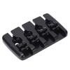 Guitar Bridge 4 String Metal Tailpiece Instrument Accessory Set Kit for Bass Black