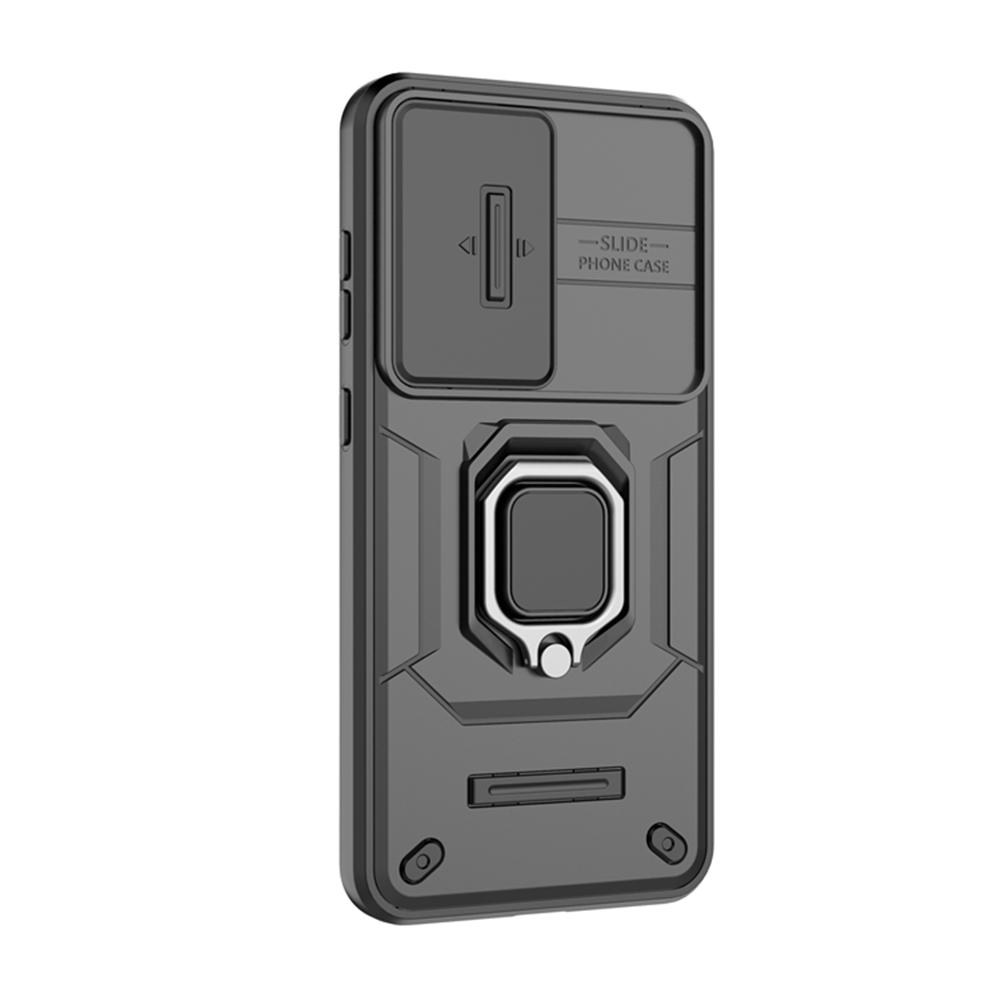 For Samsung Galaxy S24 FE 5G Luxury Ring + Movable Window Back Cover Armor Case For Samsung S24FE SamsungS24FE Phone Case