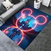 3D Printed Mickey Mouse,Castle,Fireworks Anti-Slip Rug - Machine Washable Office Rug for Living Room, Bedroom, Office - Multiple Sizes