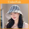 Plaid Bucket Hat With Sun Protection For Summer Outdoor Casual Women
