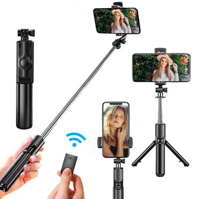 Palo Selfie Inalámbrico Trípode Soporte con Luz Control Remoto Bluetooth Extensible para iPhone Teléfono Móvil Tk Transmisión en Vivo