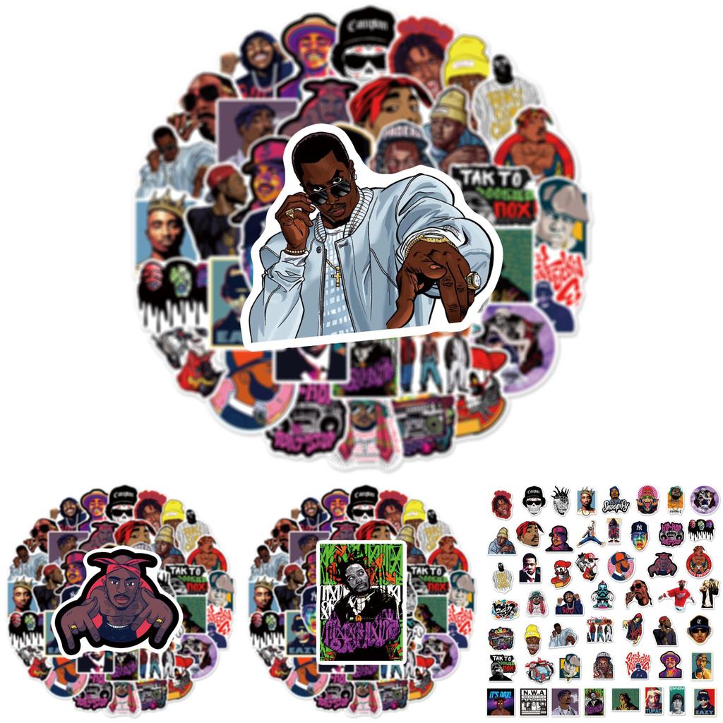 Adesivi Leggendari Rapper Tupac 2pac 50 pezzi Impermeabili Graffiti Valigia Laptop Skateboard