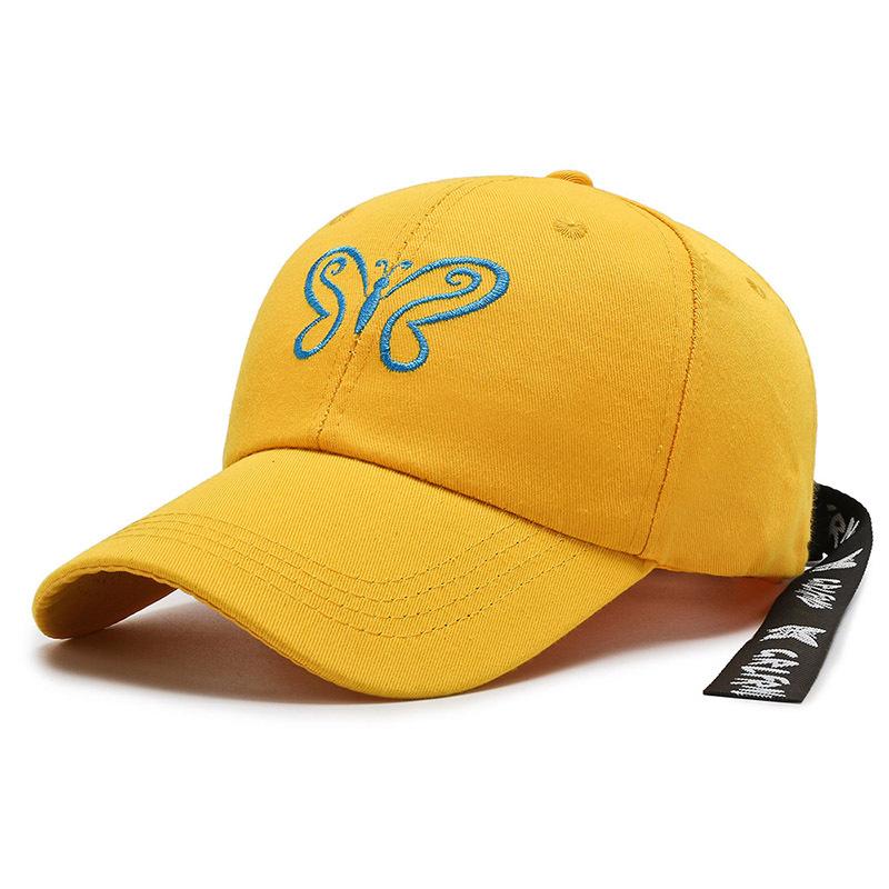Hat Spring and Autumn New Embroidery Ribbon Baseball Cap Personalized Peaked Hat Outdoor Sun Hat Travel Hat Couple Hat