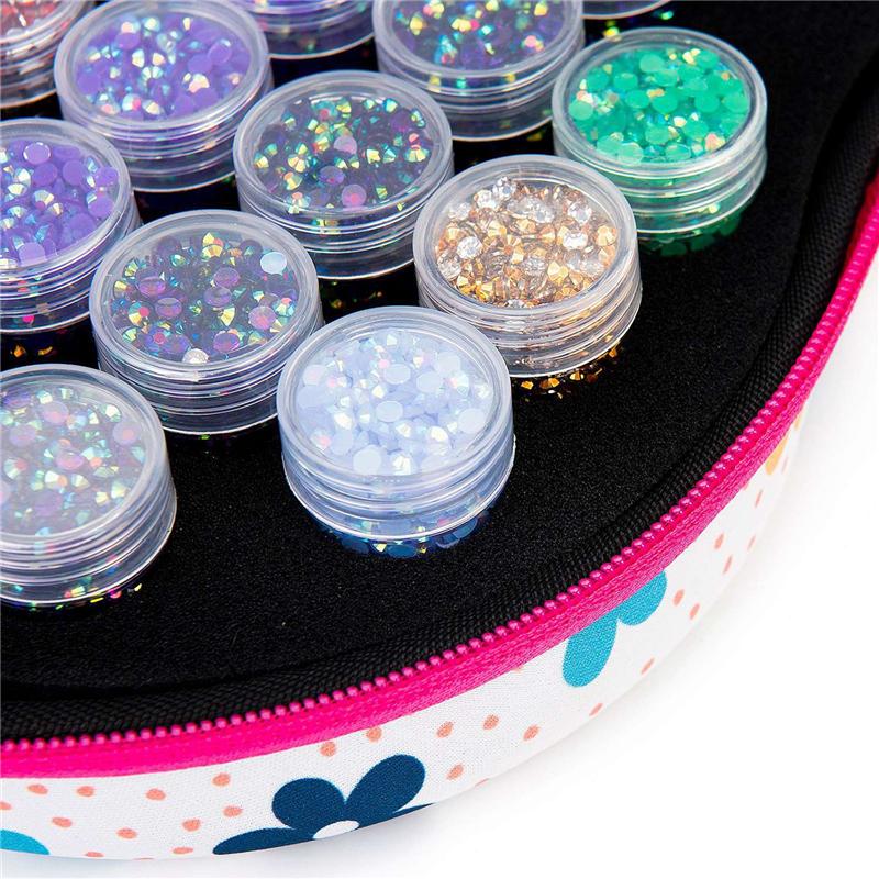 

Diamond Painting Storage Containers, Slots Portable Diamond Art Organizer Shockproof With Diamond Painting Spare Parts Parts рожевий