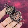Copper Pink Opal Gemstone Pendant Copper Wire Wrapped Pendant Handmade Jewelry