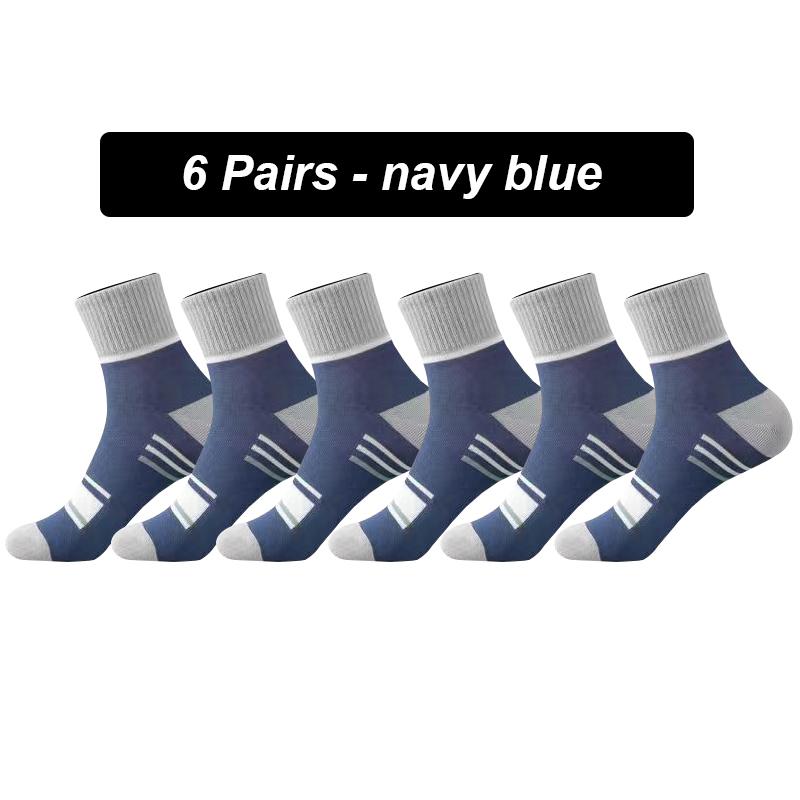 Lot de 6 paires de chaussettes de sport respirantes pour homme, confortables, absorbantes, déodorantes, de haute qualité